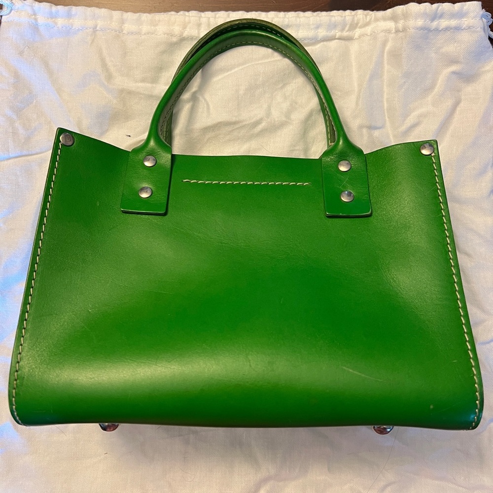 Kate Spade New York Green Leather Made in Italy Handbag